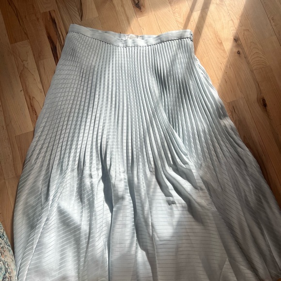 Club Monaco Yowshee Pleated Skirt In Blue - Picture 3 of 4